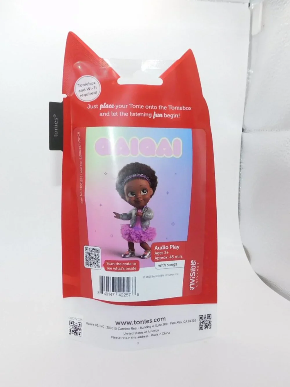 Tonies Qai Qai Figurine QaiQai Black American Doll Serena Williams NEW